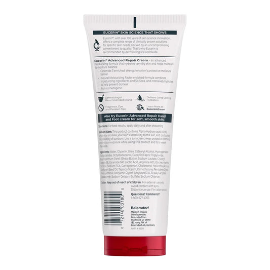 Eucerin Advanced Repair Body Cream for Very Dry Skin Unscented - 8oz