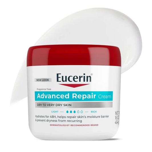 Eucerin Advanced Repair Fragrance Free Body Cream for Dry Skin Unscented - 16oz
