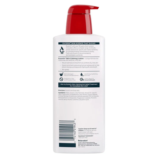 Eucerin Skin Calming Body Lotion for Dry and Itchy Skin Unscented - 16.9 fl oz